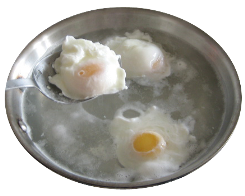 蛋在水中的凝固